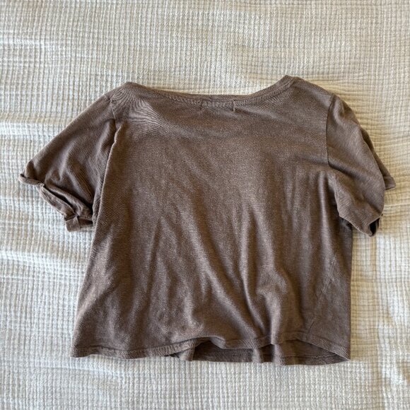 Know The Origin - Poppy Crop Tee - Khaki - Picture 5 of 6